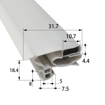 Refrigerator Door Seal — 2.5m — PVC Magnetic