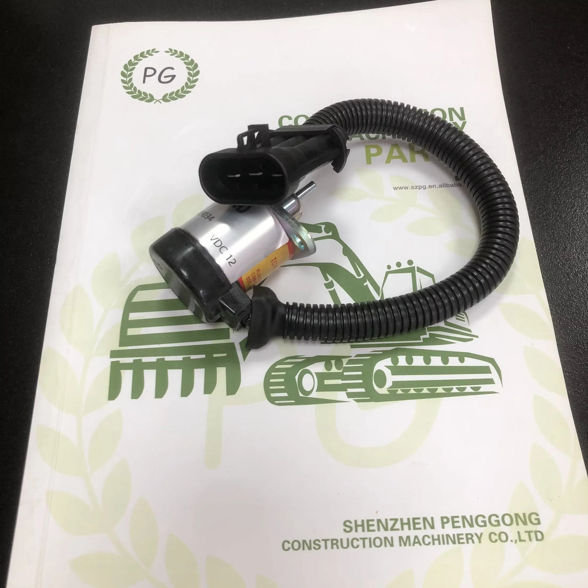 For 12V Fuel Shut Off Stop Solenoid 6689034 Compatible with Models S220 S250 S300 Skid Steer
