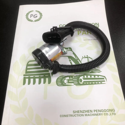 For 12V Fuel Shut Off Stop Solenoid 6689034 Compatible with Models S220 S250 S300 Skid Steer