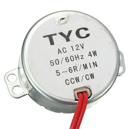 Stable Synchronous Motor 5-6 R/min Pro TYC-50 AC 220V 12V 50/60Hz Torque 4KGF.CM 4W CW/CCW Microwave Turntable for Electric Fan