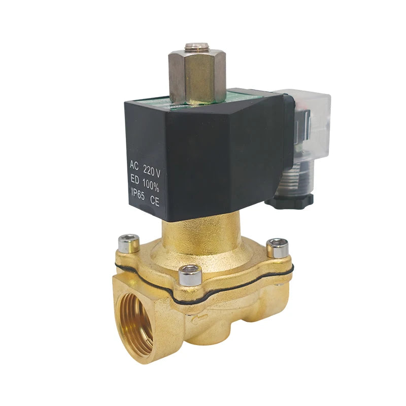 1/2" 3/4" 1" 2" Normally Open Solenoid Valve Brass IP65 Pipe Control Switch Valve Water Valve For Water Oil Gas