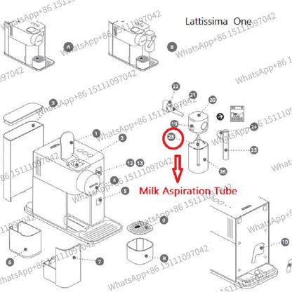 Water Tank Lid White Replacement Used on DeLonghi Nespresso Lattissima One EN500/F111