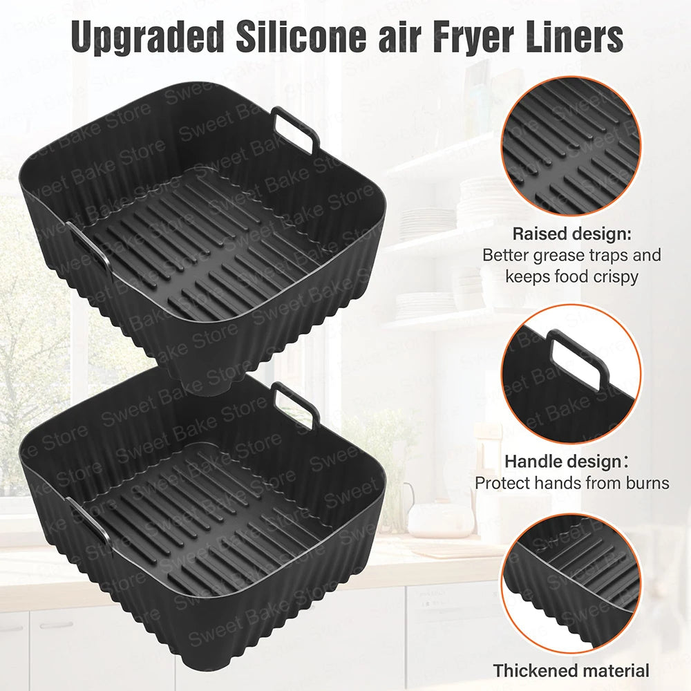 Silicone Mould & Glove Air Fryer Accessories for Philips Airfryer 4000 Series Stacked Dual Basket 10L, Philips AirFryer NA462