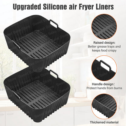 Silicone Mould & Glove Air Fryer Accessories for Philips Airfryer 4000 Series Stacked Dual Basket 10L, Philips AirFryer NA462