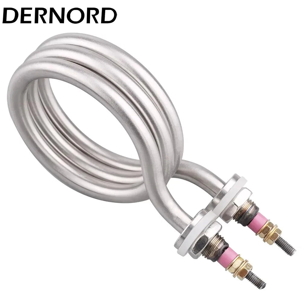 DERNORD Electric Spiral Tubular Heater M12 Water Distiller Heating Element SUS304 Coffee Pipe 600w/800w/1200w/2300w