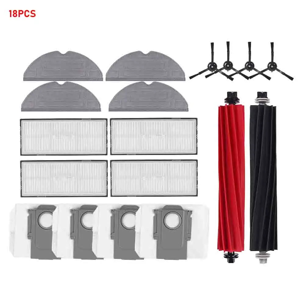 Spare Parts Kit Compatible with Roborock S8 S8 Pro Ultra S8+ Vacuum Cleaner Filter Main Roller Brush Side Brush Mop Cloths Replacement