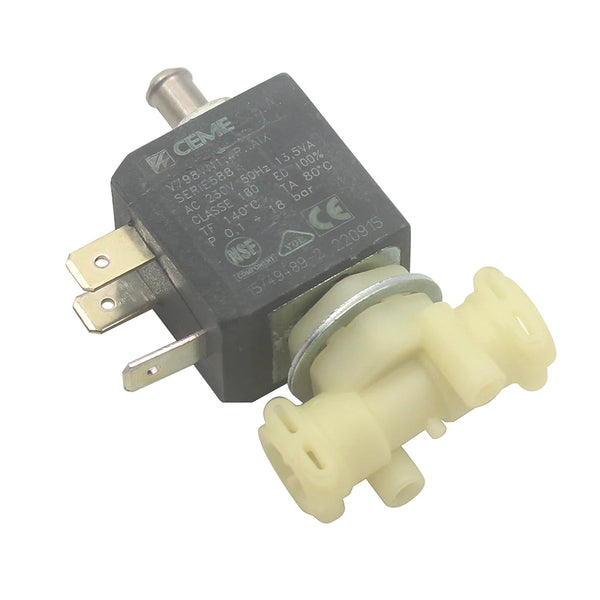 CEME V798 3 Way NC Direct Acting AC230V 50HZ 14VA Water Fluid Air Steam Plastic Solenoid Valve Fits Delonghi Coffee Machine