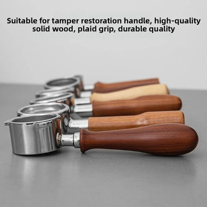 M10 Coffee Portafilter Handle Revolving Solid Wood Coffee Machine Handle Barista Tools for 51/53/58mm Filter Holder Handle