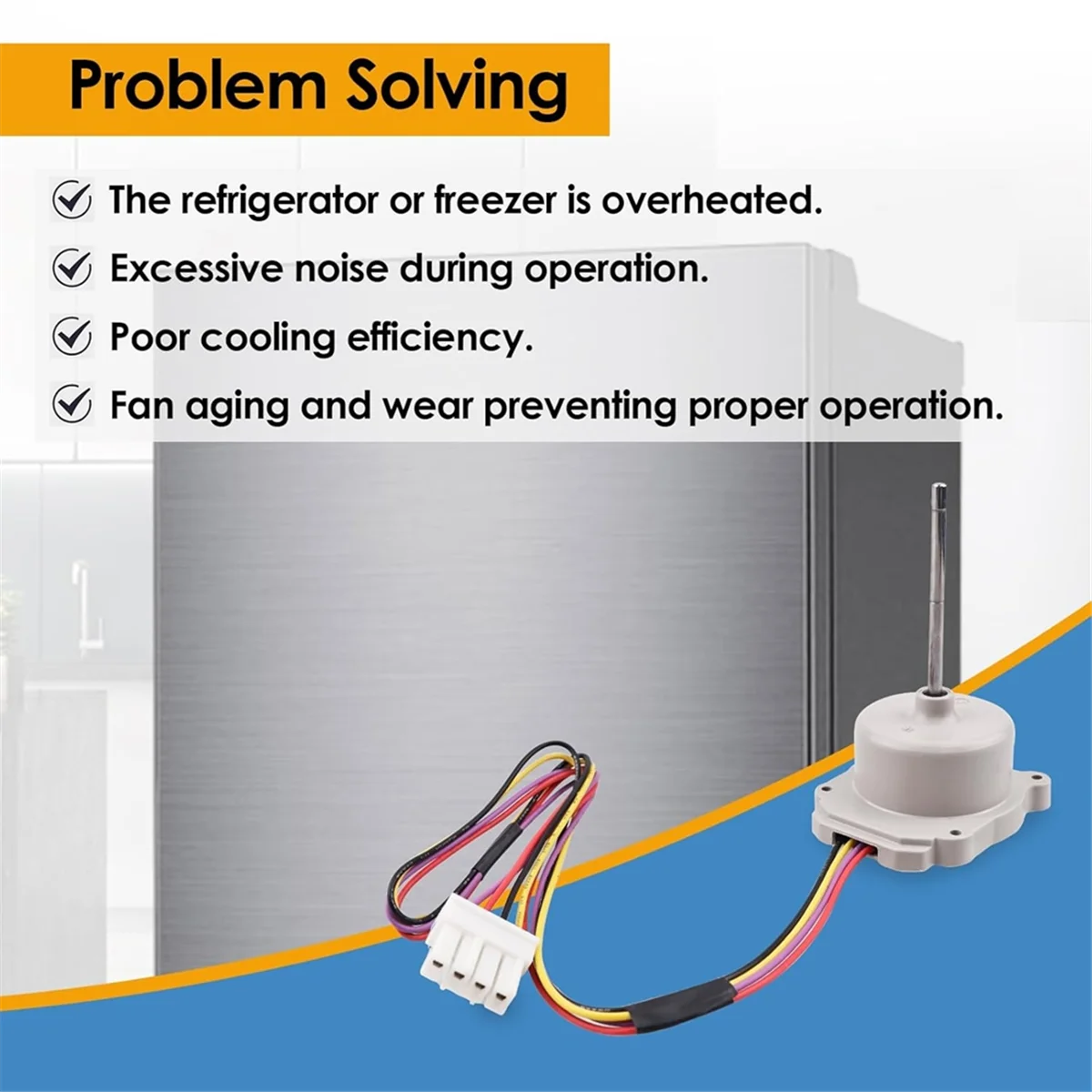 Replacement Refrigerator Fan Motor — DC12V — EAU65058313 / EAU63103001 / AP7178307 / PS16662420 / DC12V-T33C Reference