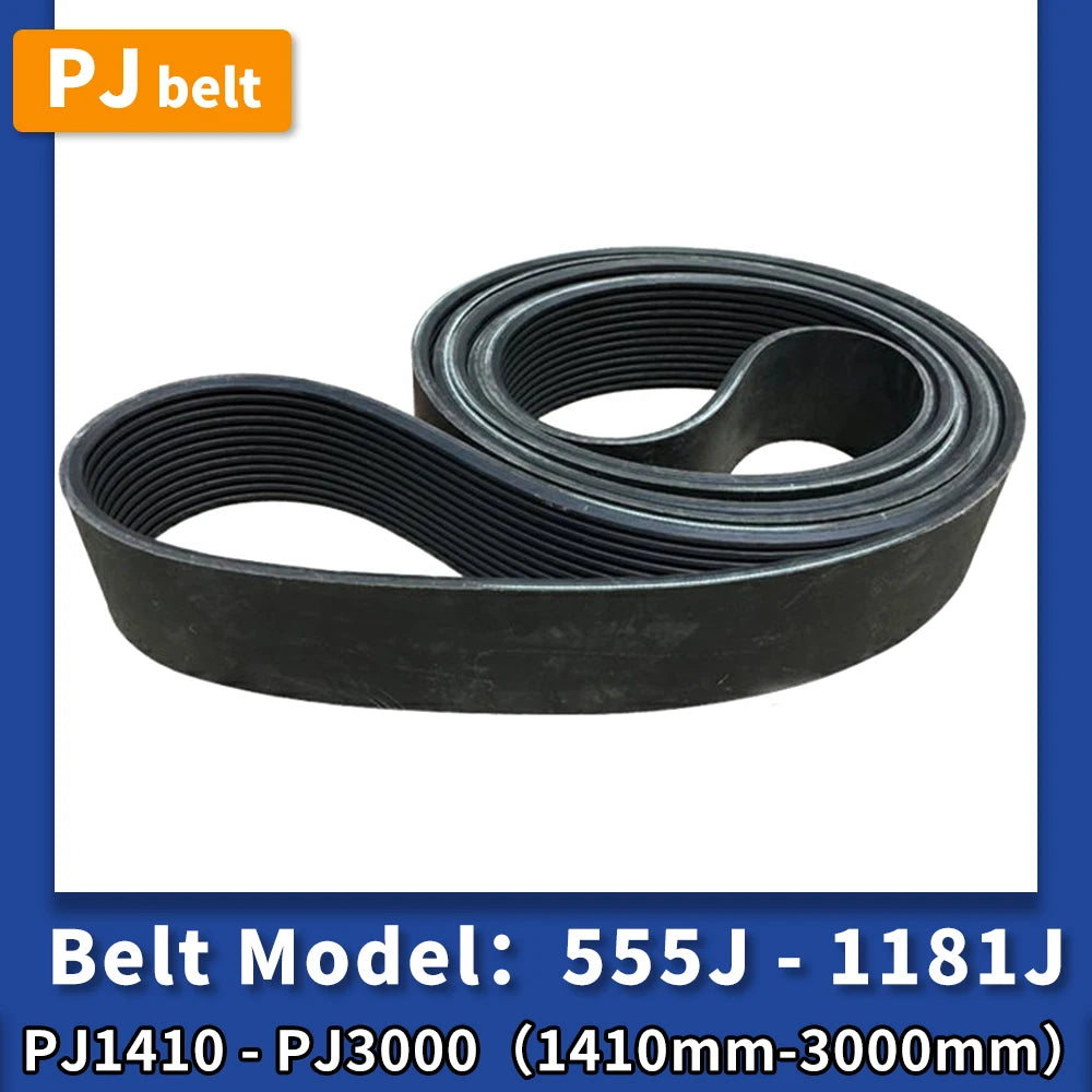 555J to 1181J or PJ1410 to PJ3000 PJ Rubber Multi Wedge Belt PJ Multi Groove Belt Conveyor Belt Transmission Belt PJ Ribbed Belt