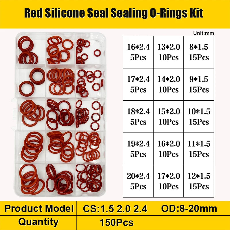 Silicone O Ring Coffee Machine Silicone VMQ O-Ring Seal Washer Plumbing Gasket High Temperature Oring