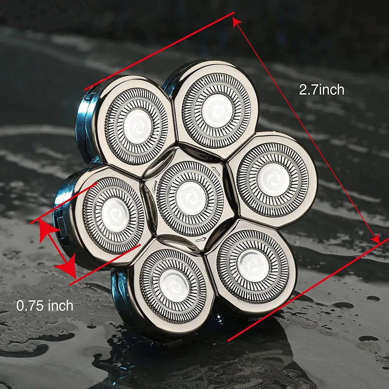 7D Blade Head Replacement Shaver Head Spare 7 Cutter Floating Head 7D Independently Beard Electric Razor Head