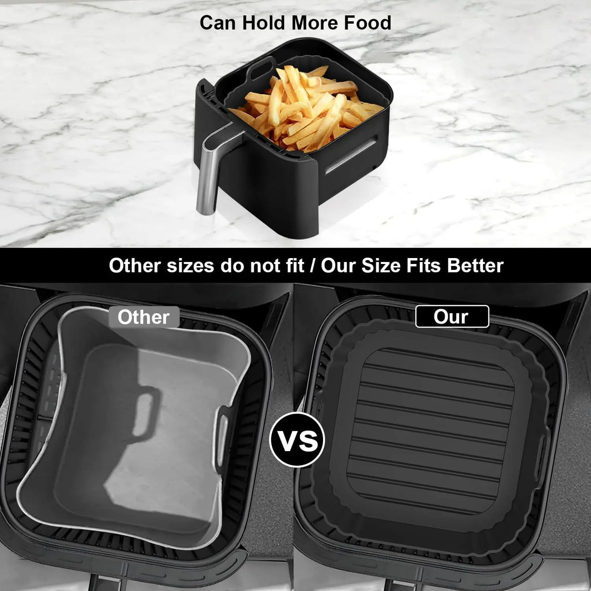 Round Silicone Air Fryer Liner Non-stick Baking Tray Household Reusable Silicone Mat Easy Clean Oven Airfryer Cooking Accessory