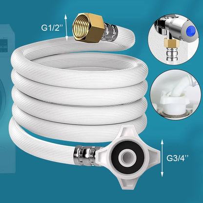 80/100/150/200/300/500cm Long Explosion-Proof Washing Machine Hose G1/2-G3/4 Inch Water Inlet Flexible Pipe Bathroom Plumbing