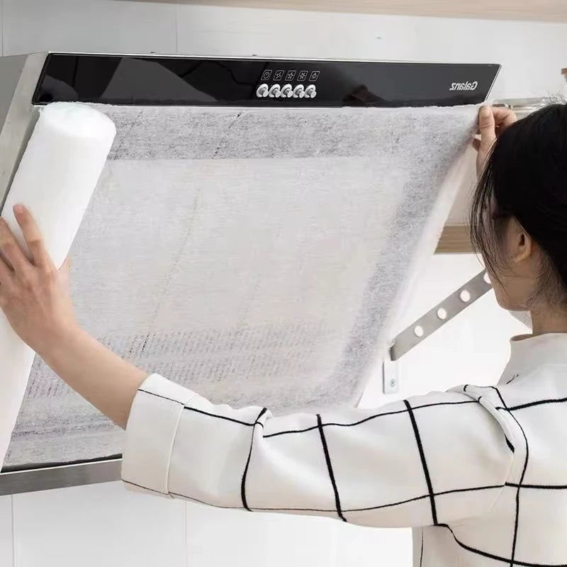 46cm*5/10M Range Hood Filter Paper Disposable Non-woven Oil-proof Cotton Filter Paper Compatible with Extractor Hoods