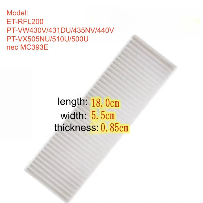 Replacement Projector Air Filter — 100 / ET-RFL200 / RFL300 / RFV200 / RFV500 — Model Options