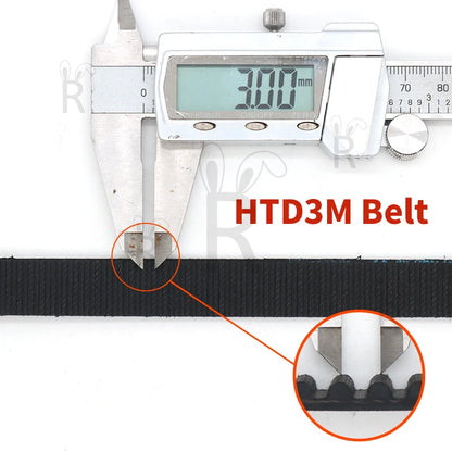 HTD3M Timing Belt Length 258mm-408mm HTD3M Pulley Belt Width 6mm 10mm 15mm 20mm 3M Rubber Belt Loop Belt HTD 3M Synchronous Belt