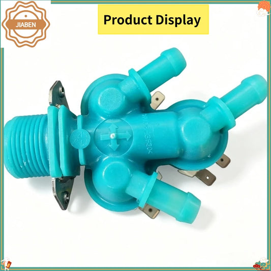 3-Way Water Inlet Valve DC62-00233K Compatible with Samsung Washing Machine, 12V Solenoid Valve Replacement