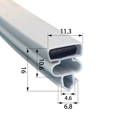 Refrigerator Door Seal — 2.5m Magnetic — Uncut Strip