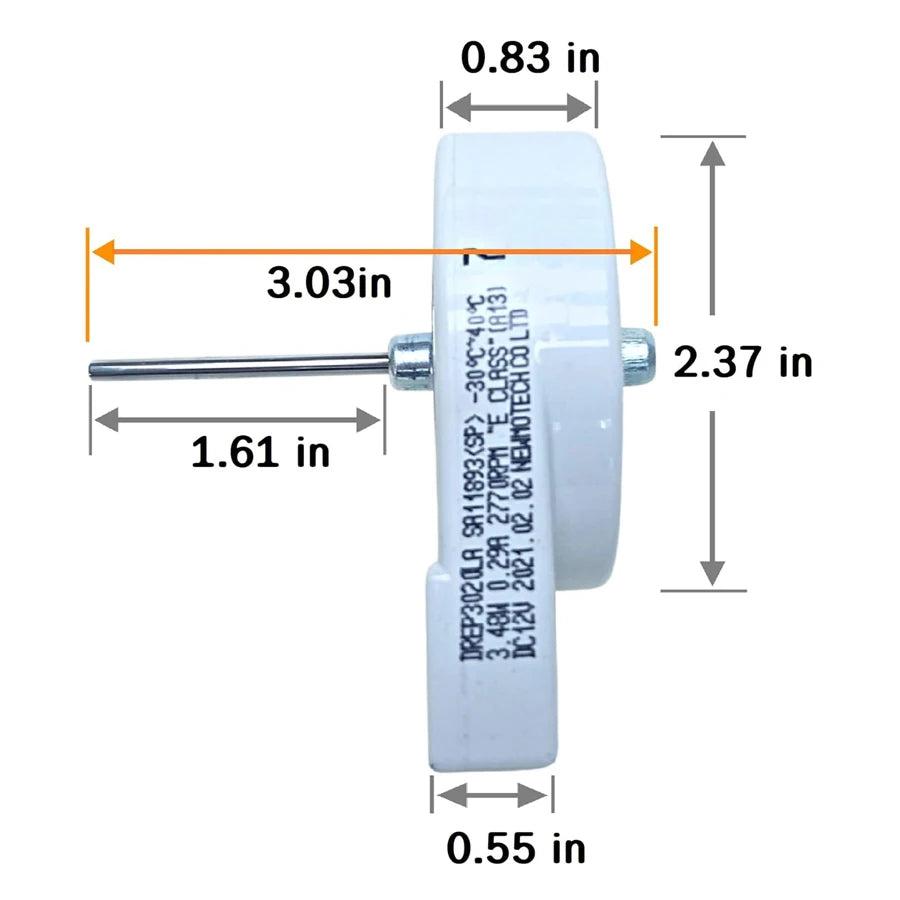Replacement Refrigerator Fan Motor Compatible with Samsung DA31-00020E / DREP3020LA / 2030081 / PS4138293 / AP4136543