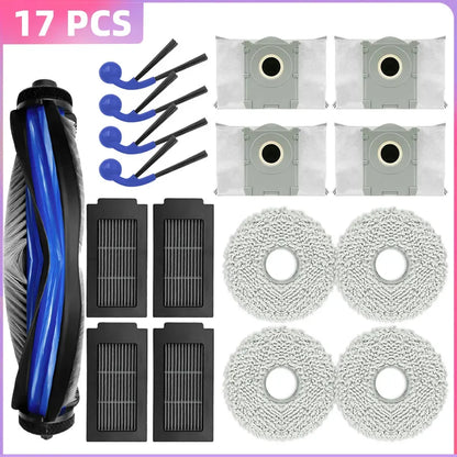 Compatible with Ecovacs Deebot T30C / T30C OMNI Parts Main Roller Side Brush Filter Mop Cloth Dust Bag