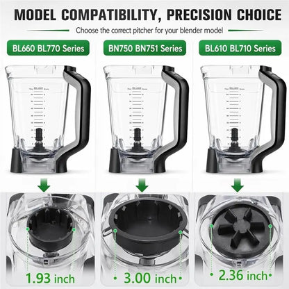 Hot Sale-For Ninja Blender Replacement Pitcher Replacement Parts For Ninja Blender 72Oz Blender Replacement