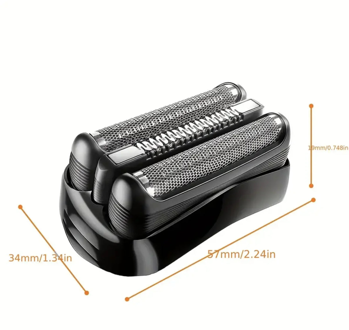 Replacement Head Compatible with Braun Series 3 S3 Wet and Dry Head Foil and Cutter Electric Shaver Head 300s,301s,320s,3080s,3040s,350cc