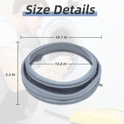 Replacement Washing Machine Door Seal Gasket - Compatible with Whirlpool, Maytag, Amana, Inglis (Models: W10290499, W10300559, W10381562)