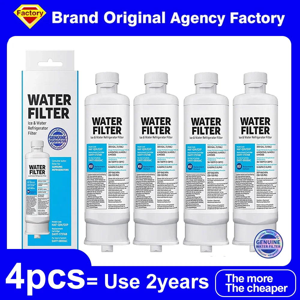 Replacement Refrigerator Water Filter Compatible with Samsung DA97-17376B / DA97-08006C / RF23M8070SG / RF23M8070SR