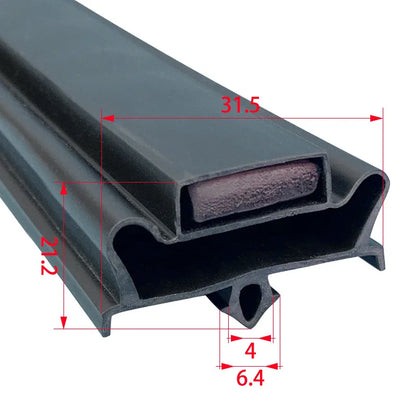 Refrigerator Door Seal — 2.5m Magnetic — Uncut Strip