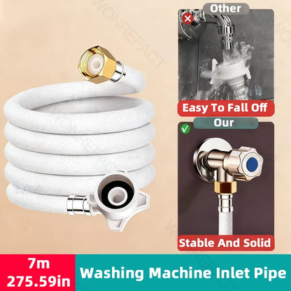 Explosion Proof Extended Hose Automatic Washing Machine Inlet Hos Threaded Anti Slip Head Extended Water Supply Hose
