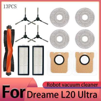 Dreame L20 Ultra Robot Vacuum Cleaner Accessories Main Brush Side Brush HEPA Filter Mop Cloths Dust Bag Spare Par