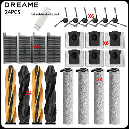 For MOVA Z60 Ultra/Pro Roller Complete Replacement Accessories Parts Main Side Brush Filter HEPA Roller Mop Cloth Bag.