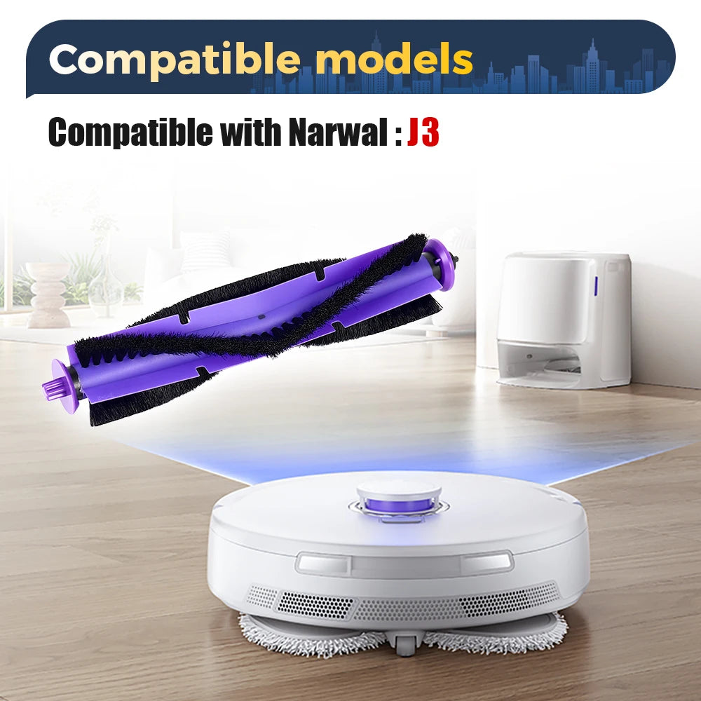 Replacement Roller Brush For Narwal Freo / Narwal J3 Robot Vacuums Wear Resistant Brush Guard Cleaner Accessories