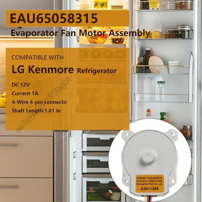 Replacement Refrigerator Fan Motor — EAU65058315 / AP7211789 / PS17308826 / EAU63103209 / LFC21776ST — Model Options