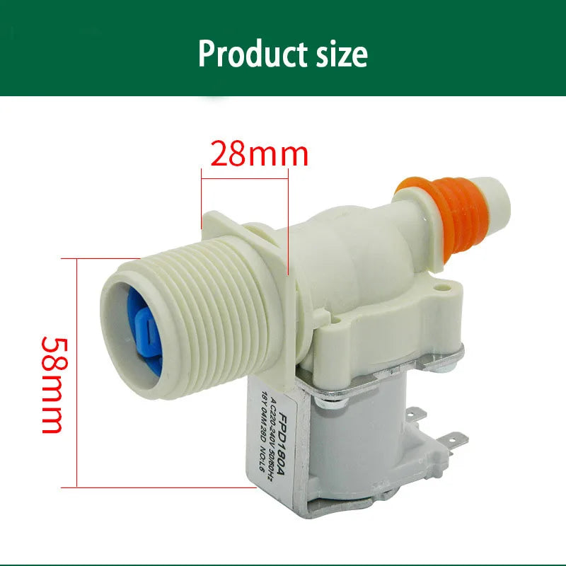 FPD-180A Compatible with Samsung Washing Machine Water Inlet Single Valve Solenoid Steam Valve Built-in Water Filter Household Accessories
