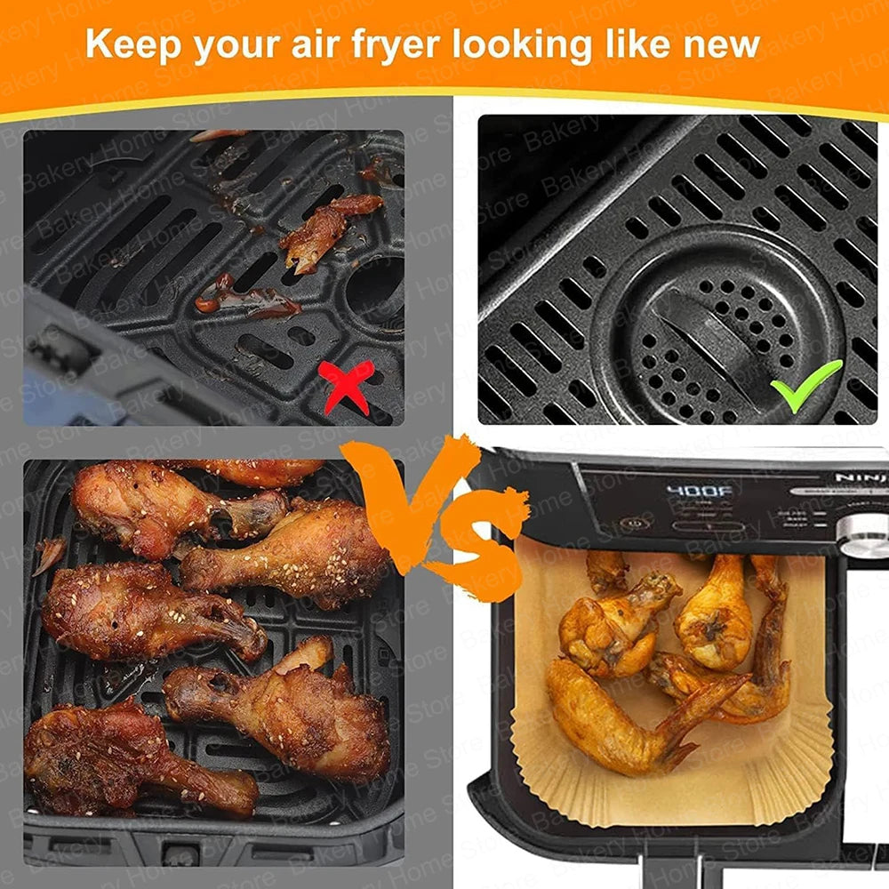 Large Air Fryer Disposable Liners For Ninja FG551 6-in-1 Grill Parchment Paper For Ninja Smart XL AirFryer Baking Accessories