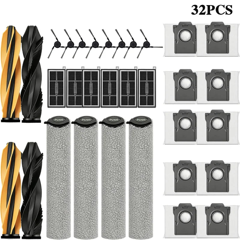 Mova Z60 Ultra Roller Complete Robot Vacuum Spare Parts Main Side Brushes Mop Cloths HEPA Filters Dust Bags Accessories