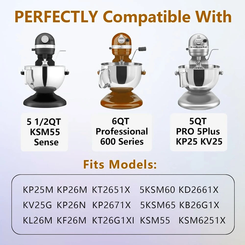 KN256WW Stainless Steel 6 Wire Whip for 5-6 Quart KitchenAid Bowl-Lift Stand Mixer,Egg Cream Stirrer, Cakes Mayonnaise Whisk