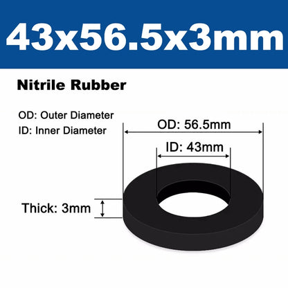 BSP NBR Rubber Washer 1/8" 1/4" 3/8" 1/2" 3/4"-2" Nitrile Hose Gasket Thick 1.4-3.5mm for Washing Machine Shower