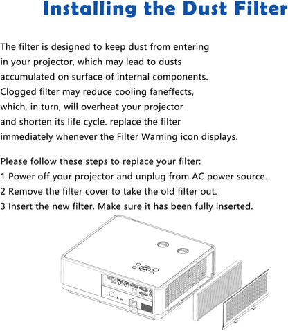 Replacement Projector Air Filter — LSC800WU / LSC730WU / LSC651WU / LSC650WU / LSC600WU — Model Options