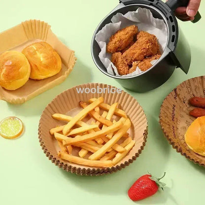 50/100pcs Air Fryer Disposable Liners, Non-Stick Airfryer Baking Papers, Non-stick Parchment Paper for Baking Roasting Microwave