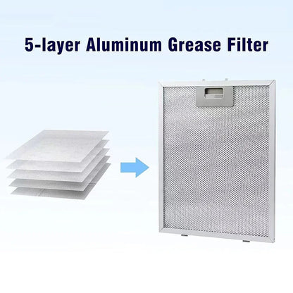 2PCS Cooker Hood Filter Mesh Range Hoods Vent Filters 318 X 258mm Extractor Fan Cooker Hood Filters Metal Mesh Extractor Filters