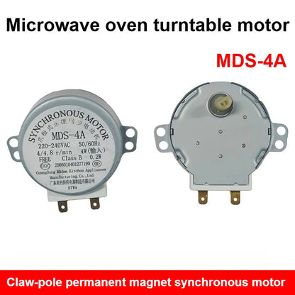 AC 220V-240V 50Hz CW/CCW Microwave Turntable Turn Table Synchronous MotorMDS-4A D Shaft 4 RPM