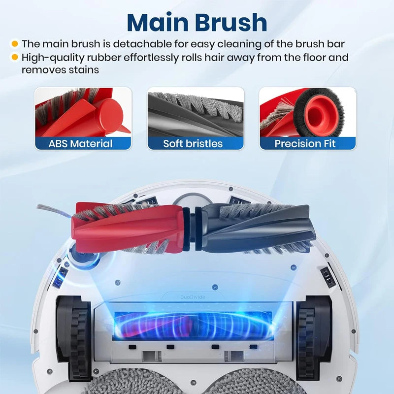 Compatible with Roborock Qrevo Edge / EdgeC / Edge S5A / 5V1 / Curv Vacuum Parts Main Roller Side Brush Hepa Filter Mop Cloth Dust Bag