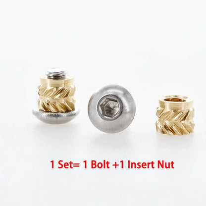 M2 M2.5 M3 M4 M5 M6 Hot Melt Brass Insert Nuts 3D Printer Heating Copper Nut PCB Laptop Stainless SteelScrew Bolt Insertnut Kit