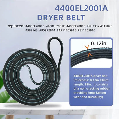 A006-For Dryer Replacement Drum Roller Kit- Upgraded DLEX3370V DLEX3370W DLEX7600KE DLEX3001W DLEX3570V DLGX7601KE DLGX7601WE