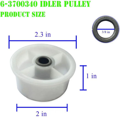 6-3700340 Dryer Idler Pulley Compatible with Whirlpool Maytag Crosley Dryer WP6-3700340VP 33001783 AP6009859 PS11743032