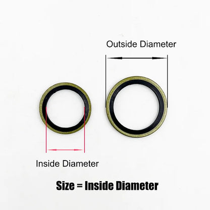 High Press Hydralic Rubber Oil Pip Bonded Washer Metal Drain Plug Gasket Fit Combined M6 M8 M10 M12 M14 M16-M22 M24 Sealing Ring