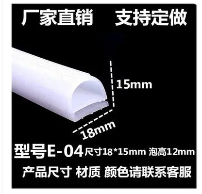 Silicone seal E Type Strip Red White E Shape Silicone Stirp Door Oven Freezer Door Oven Steaming
